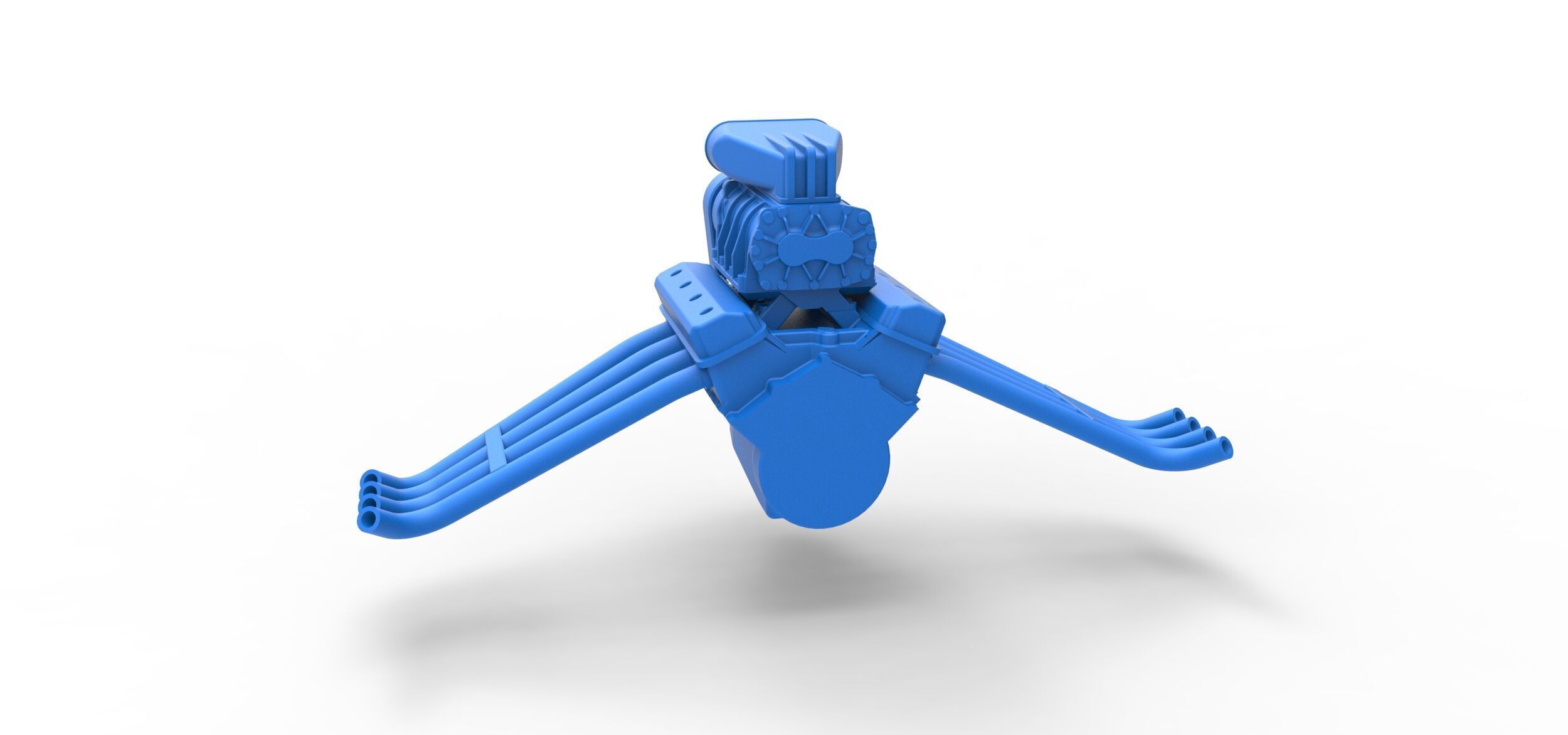 Engine of Vintage Funny Car Scale 1 to 25 3D print model_10