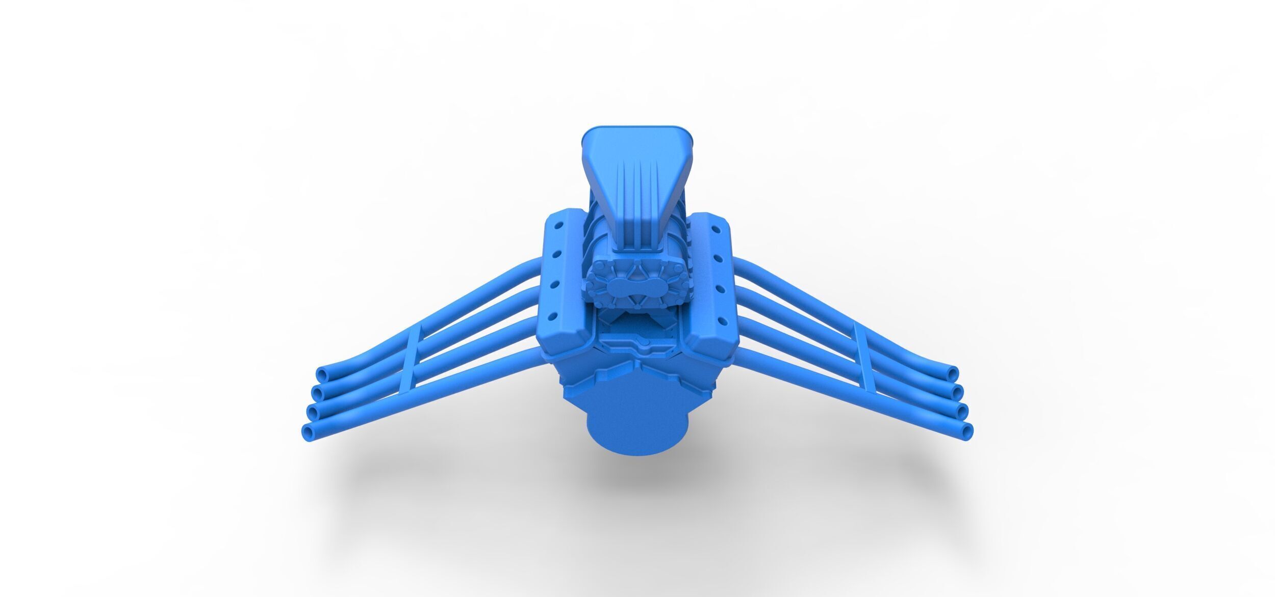 Engine of Vintage Funny Car Scale 1 to 25 3D print model_12