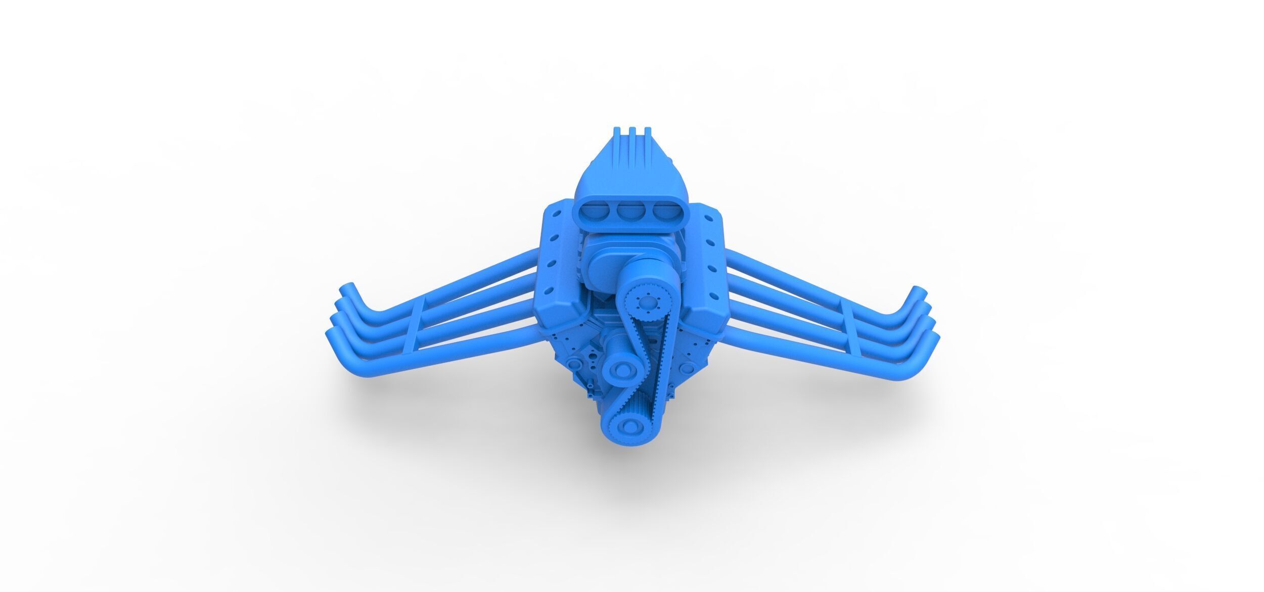 Engine of Vintage Funny Car Scale 1 to 25 3D print model_5