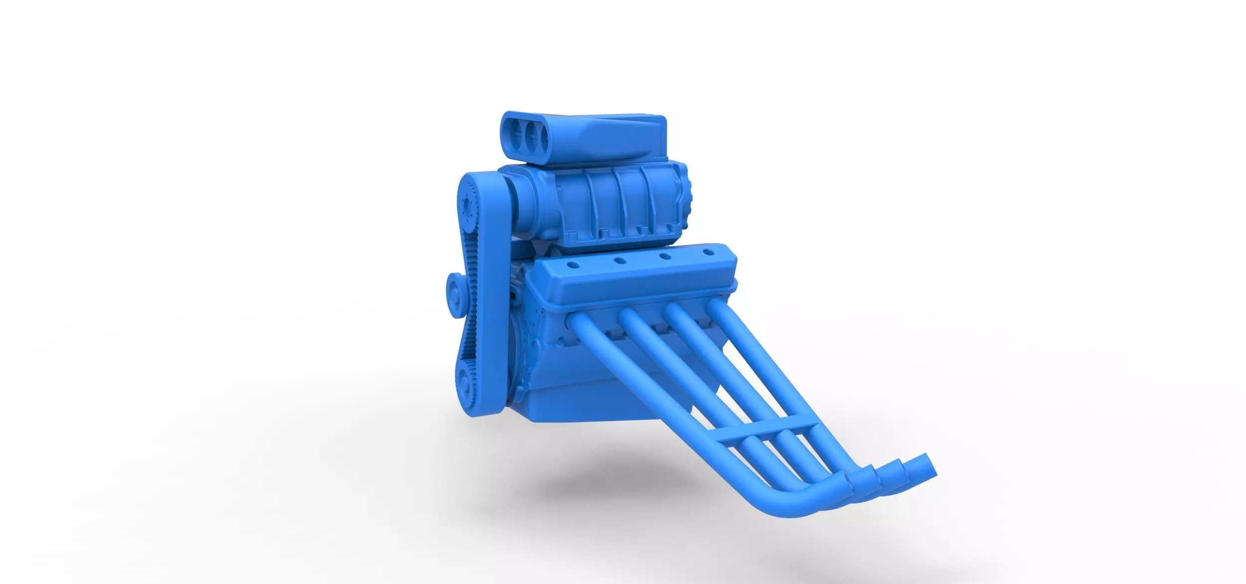 Engine of Vintage Funny Car Scale 1 to 25 3D print model_0