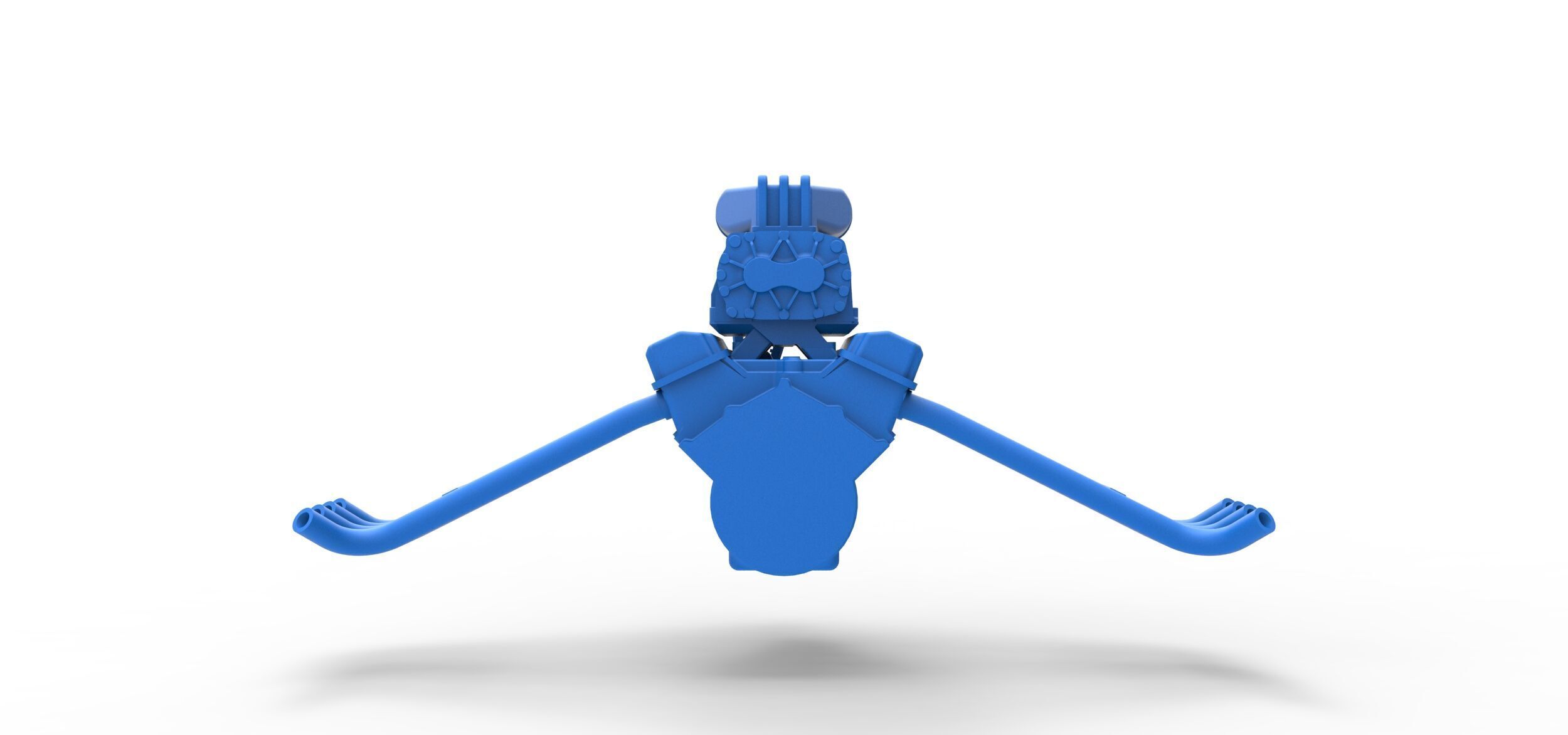 Engine of Vintage Funny Car Scale 1 to 25 3D print model_11