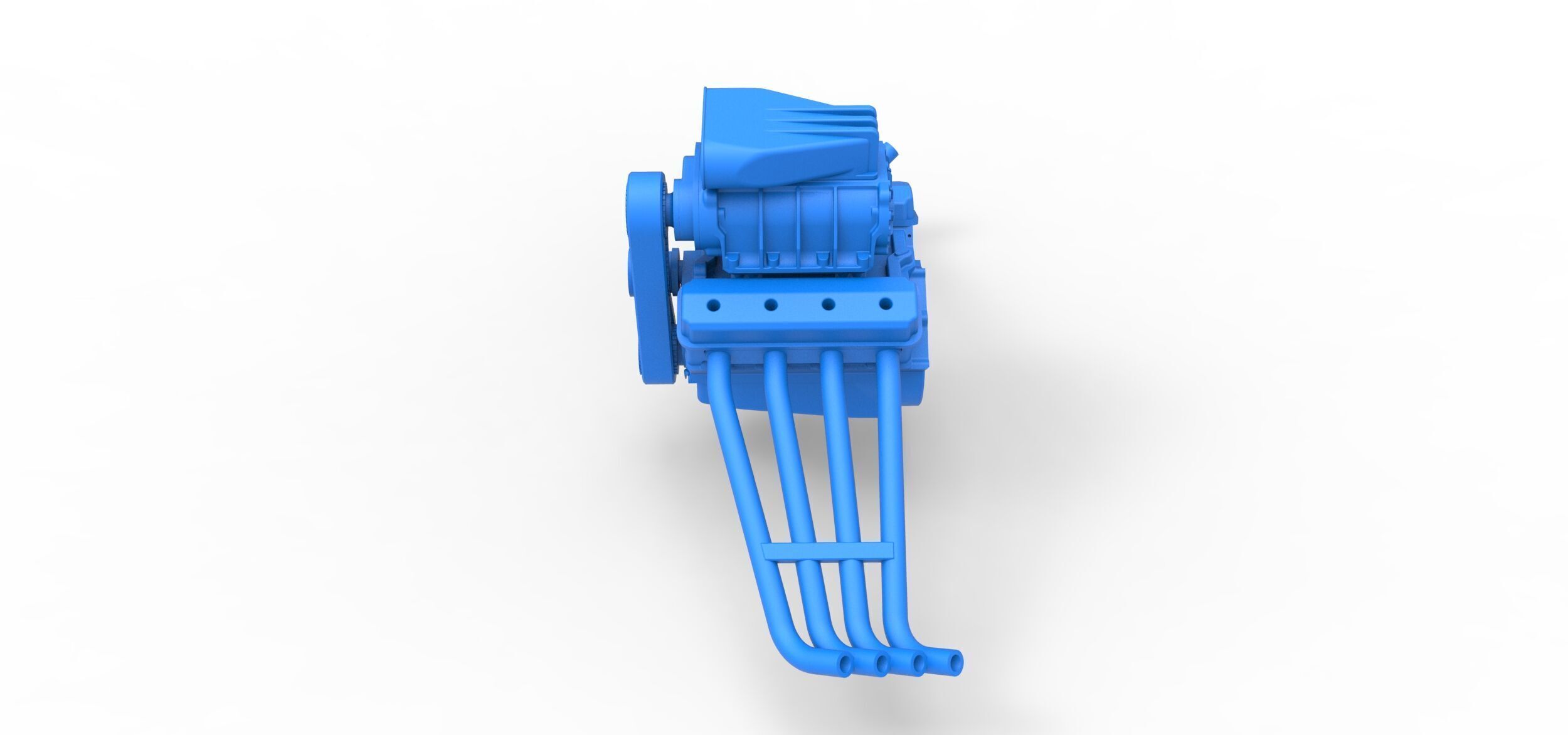 Engine of Vintage Funny Car Scale 1 to 25 3D print model_8