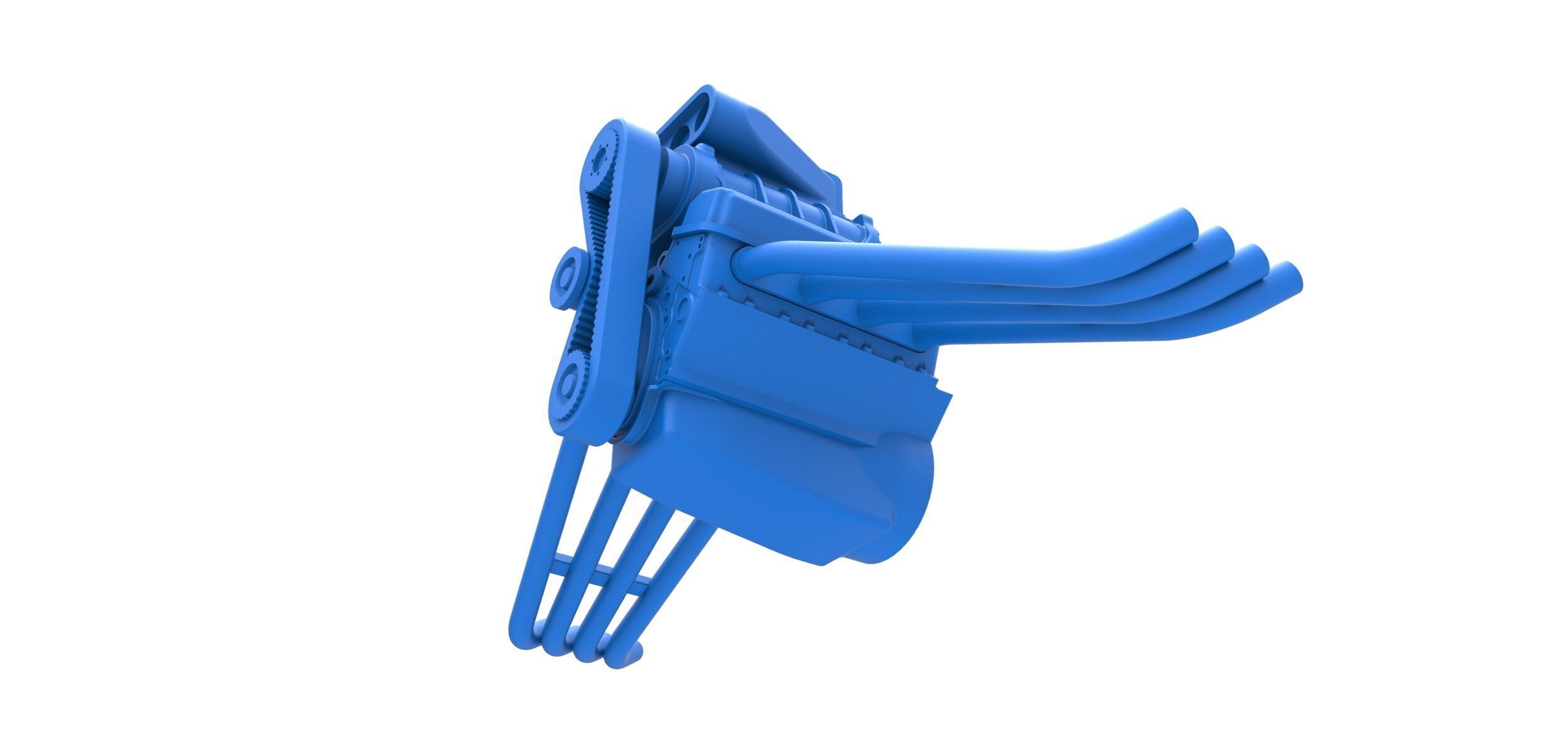 Engine of Vintage Funny Car Scale 1 to 25 3D print model_2