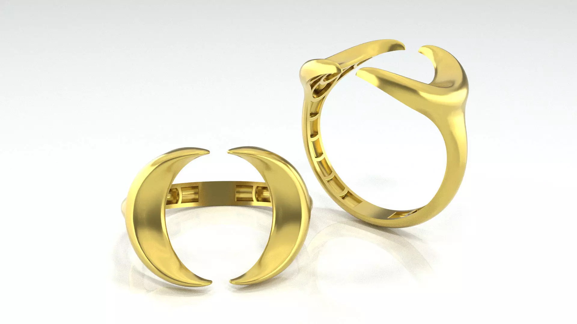 Moon Ring 3D print model_0