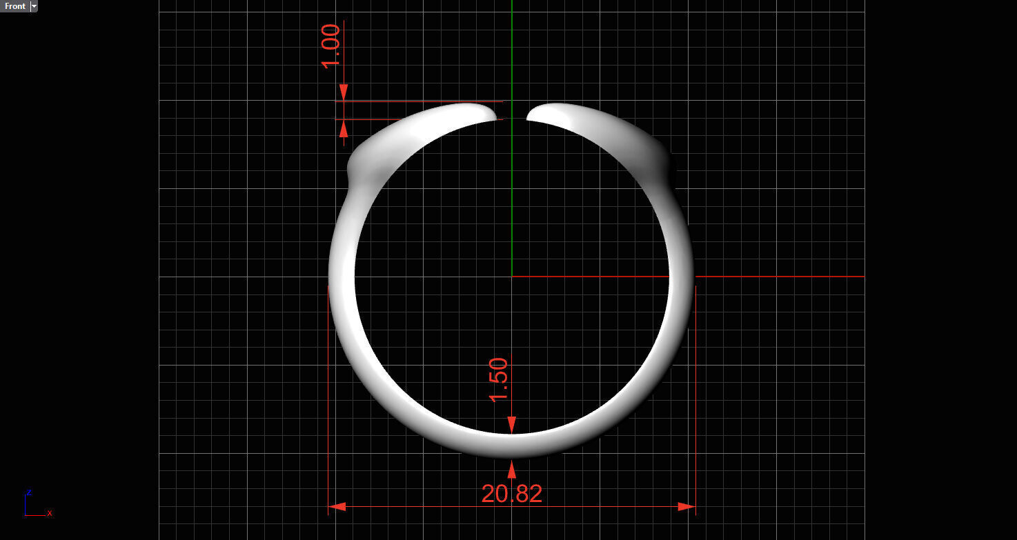 Moon Ring 3D print model_3