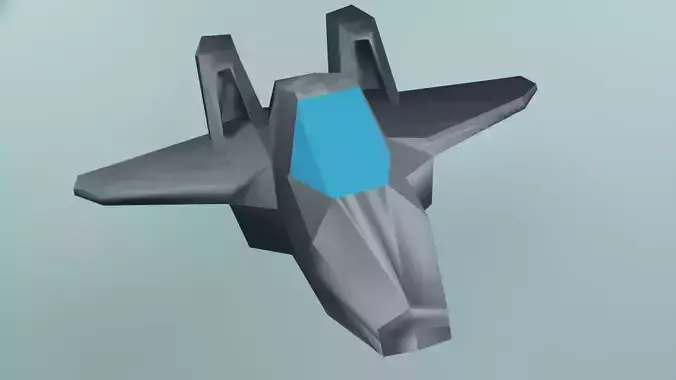Low Poly Jet Fighter Free low-poly 3D model