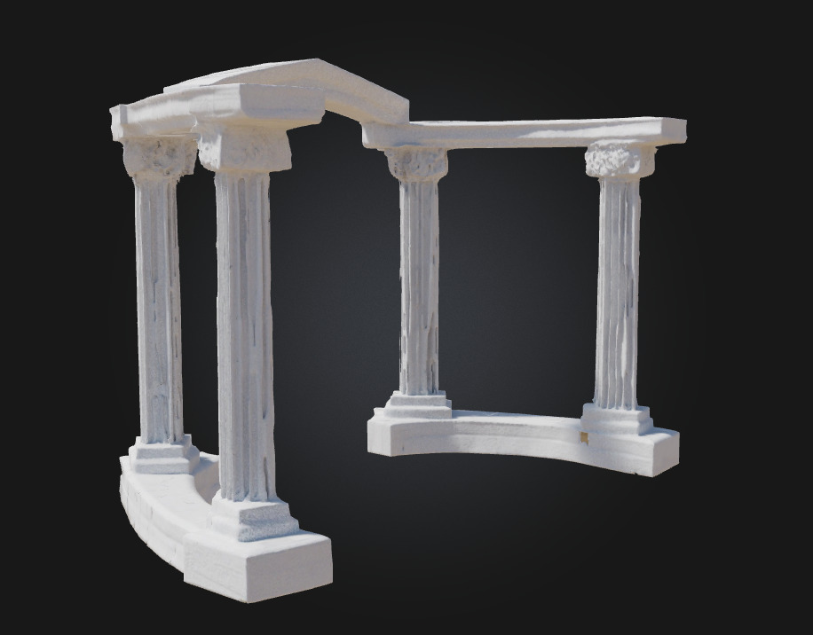 Ancient Pillars Archway Gateway to a Lost Civilization 3D model_2
