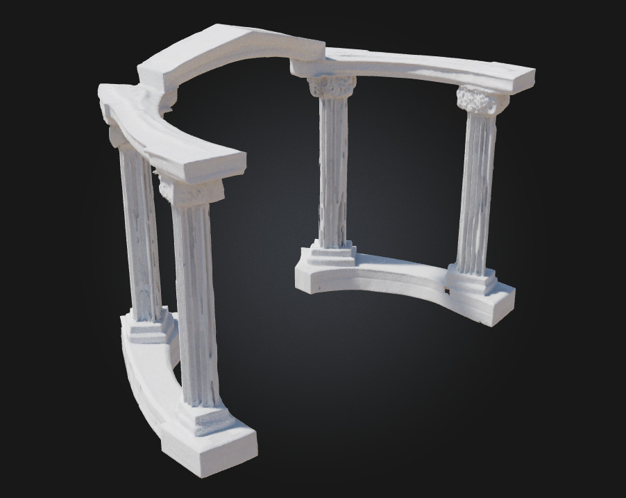 Ancient Pillars Archway Gateway to a Lost Civilization 3D model_4