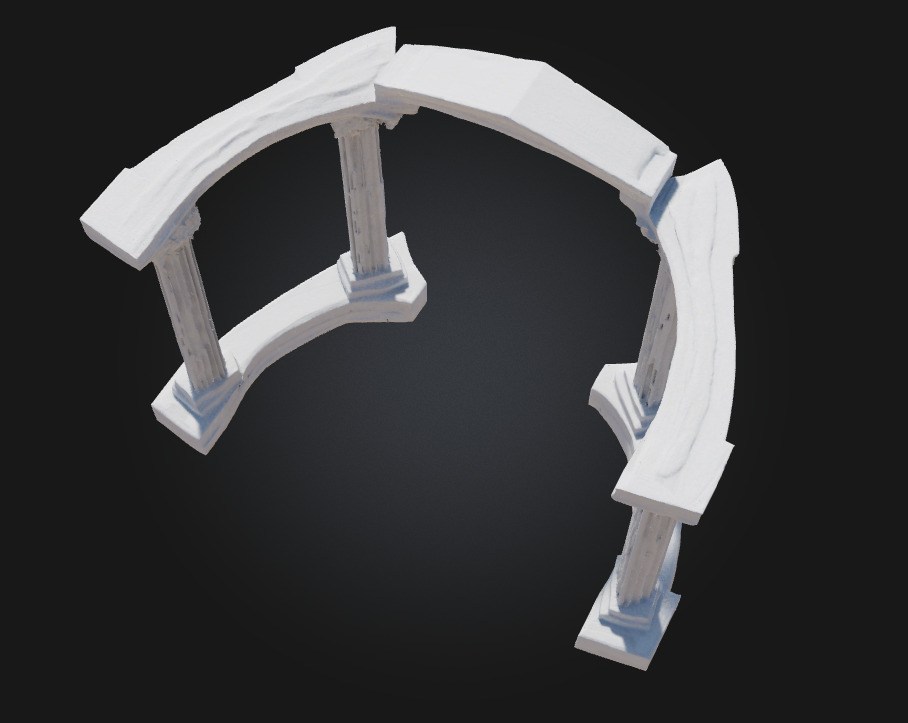 Ancient Pillars Archway Gateway to a Lost Civilization 3D model_1