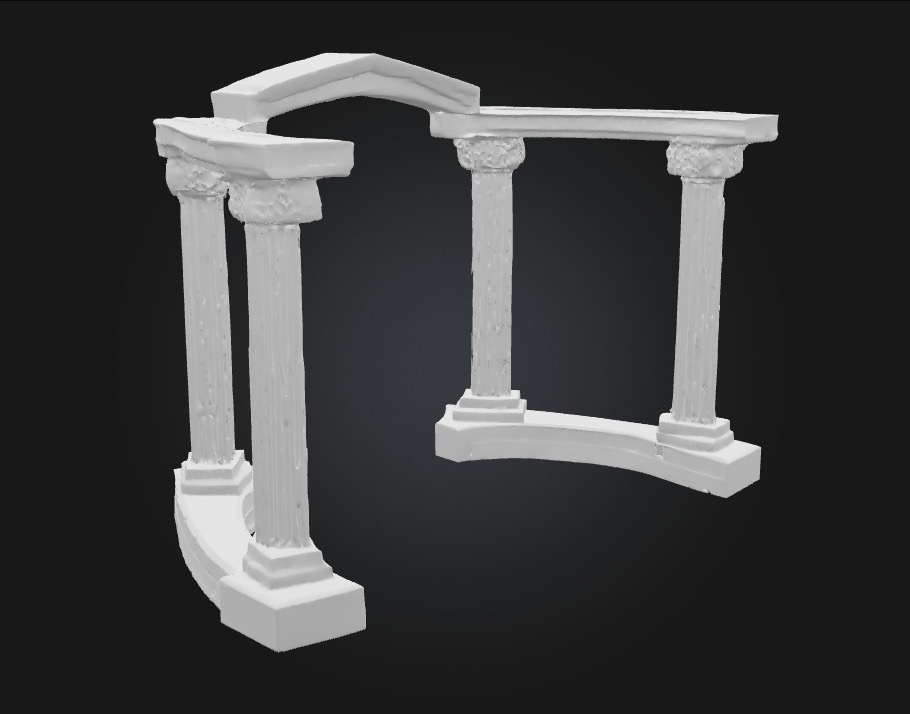 Ancient Pillars Archway Gateway to a Lost Civilization 3D model_8