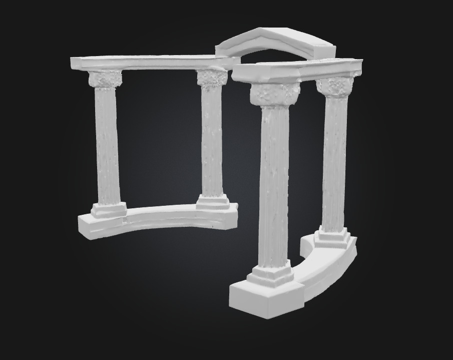 Ancient Pillars Archway Gateway to a Lost Civilization 3D model_7