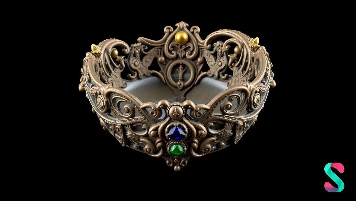Mystic Regal Jewelry Bowl 3D Printable STL 3D print model
