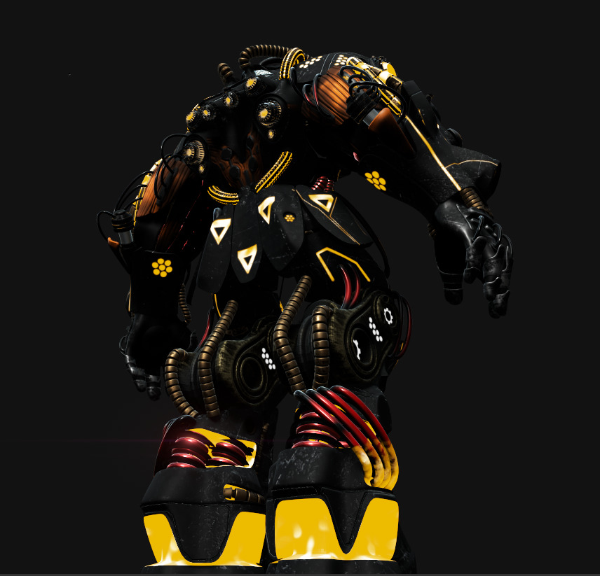 OBSIDIAN WARD Sci-Fi Mech Torso with 4K Textures 3D model_10