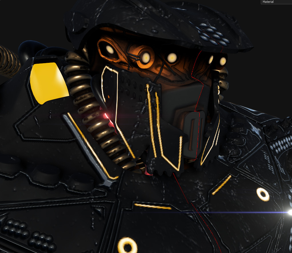 OBSIDIAN WARD Sci-Fi Mech Torso with 4K Textures 3D model_8