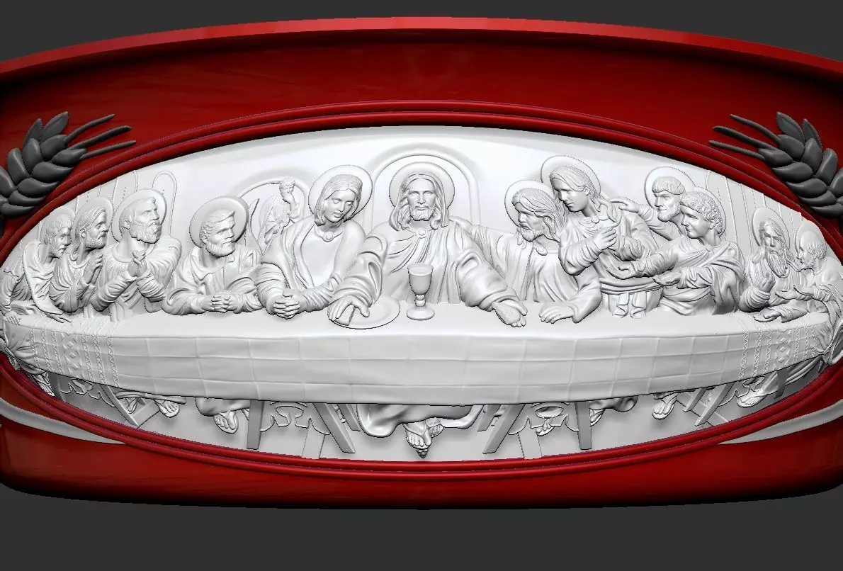 last Supper-Eucharistic Holy Bread Basket 3D print model