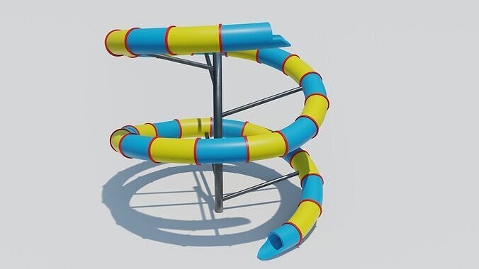 PBR Playground slide  Low-poly 3D model