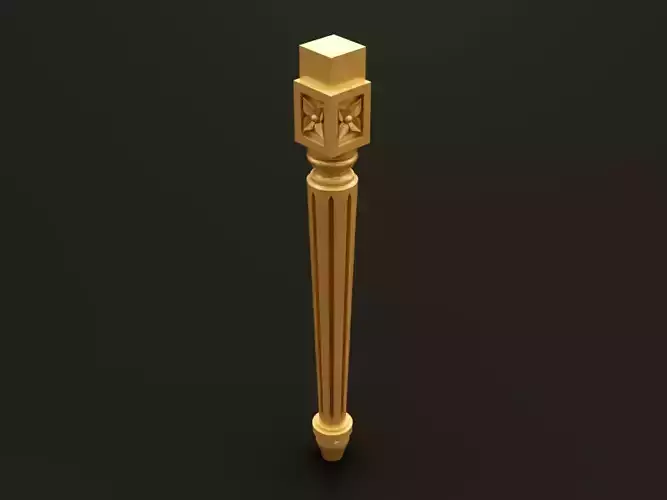 Classic Baroque Style Wooden Chair leg