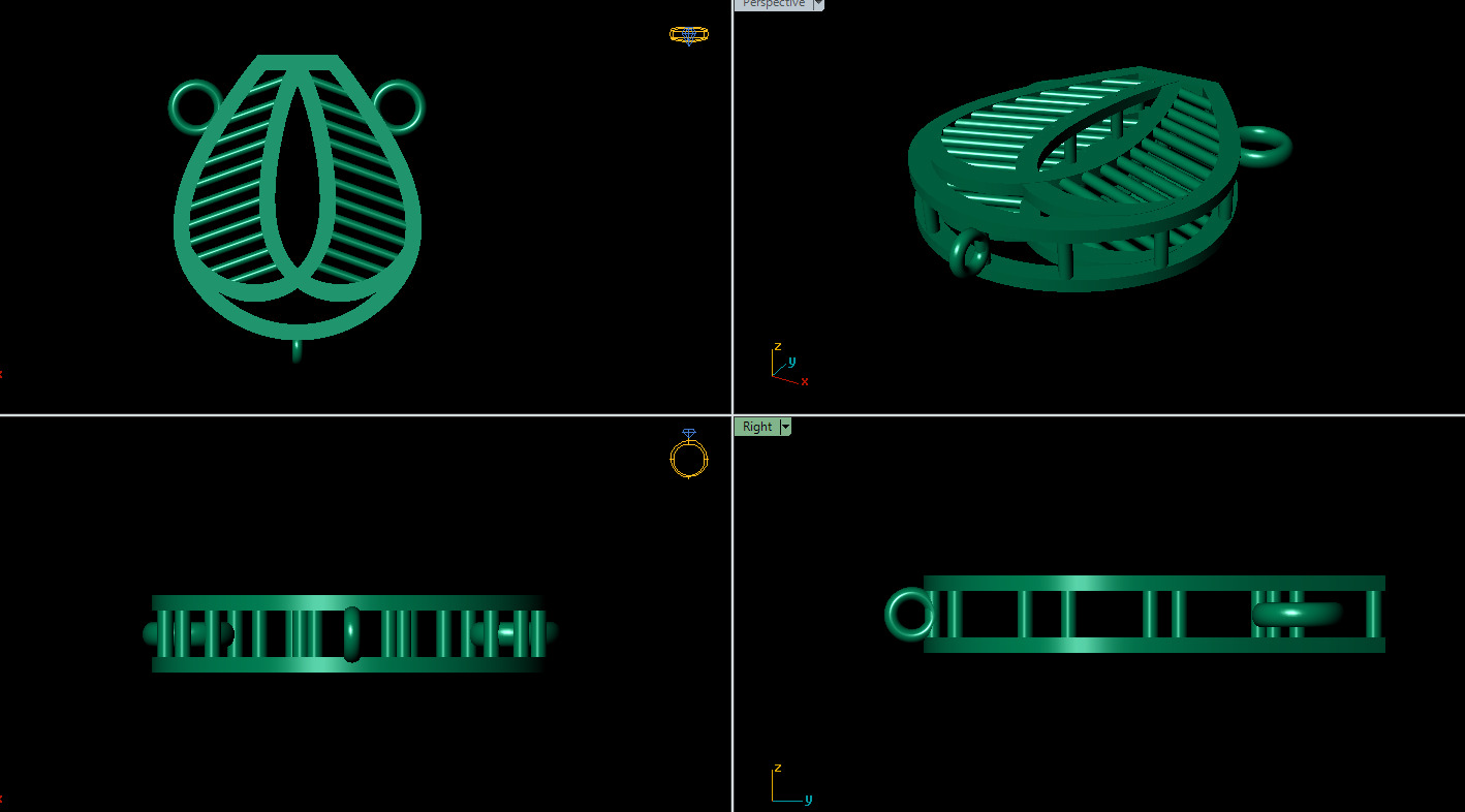 Direct Csting Pendant 3D print model_3