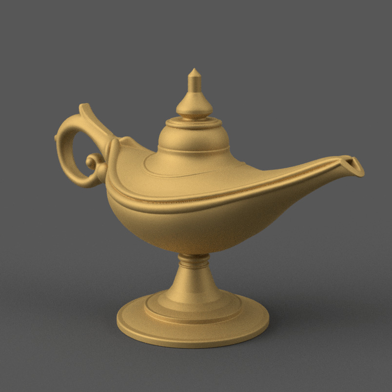 Magic Lamp 3D STL File for Unique Desk Decor 3D print model_1