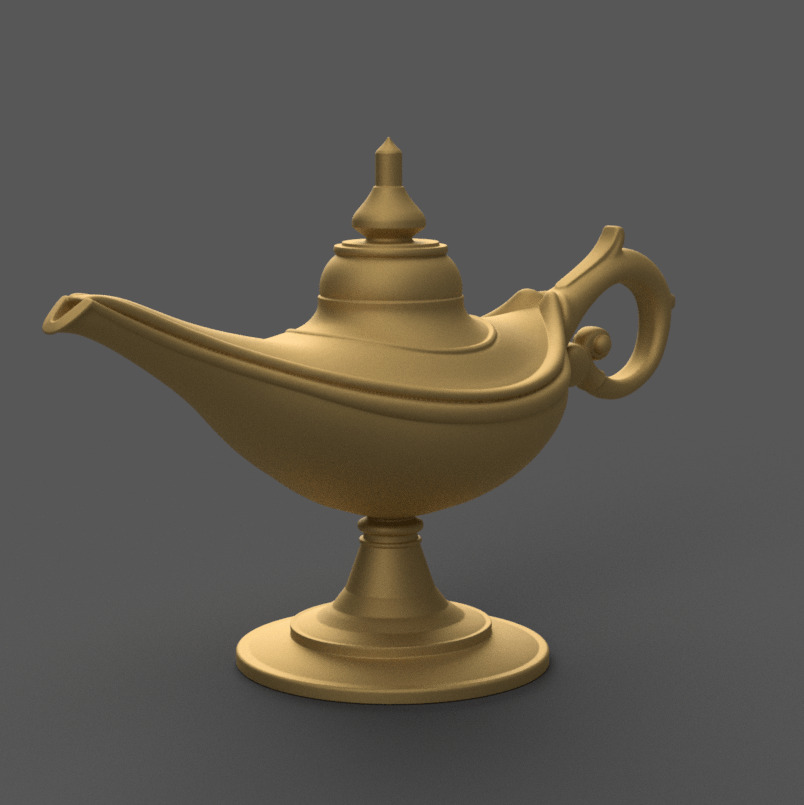 Magic Lamp 3D STL File for Unique Desk Decor 3D print model_3