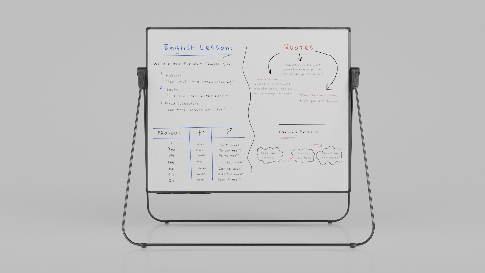 Professional Office Set - Customizable Writing Boards 3D Model Collection_6