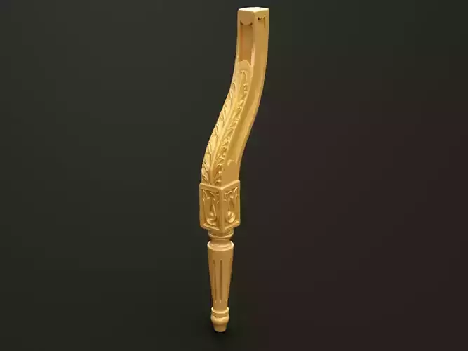 Classic Baroque Style Wooden Chair leg