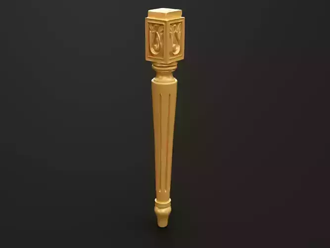 Classic Baroque Style Wooden Chair leg