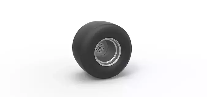 Rear wheel of Vintage Funny Car Scale 1 to 25