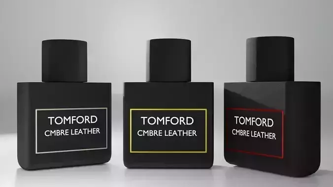 Tom Ford Ombre Leather Perfume Bottle  Realistic 