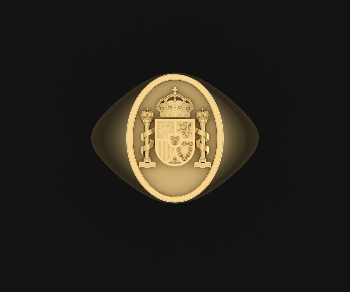 Emblema Real of Spain 3D print model_4