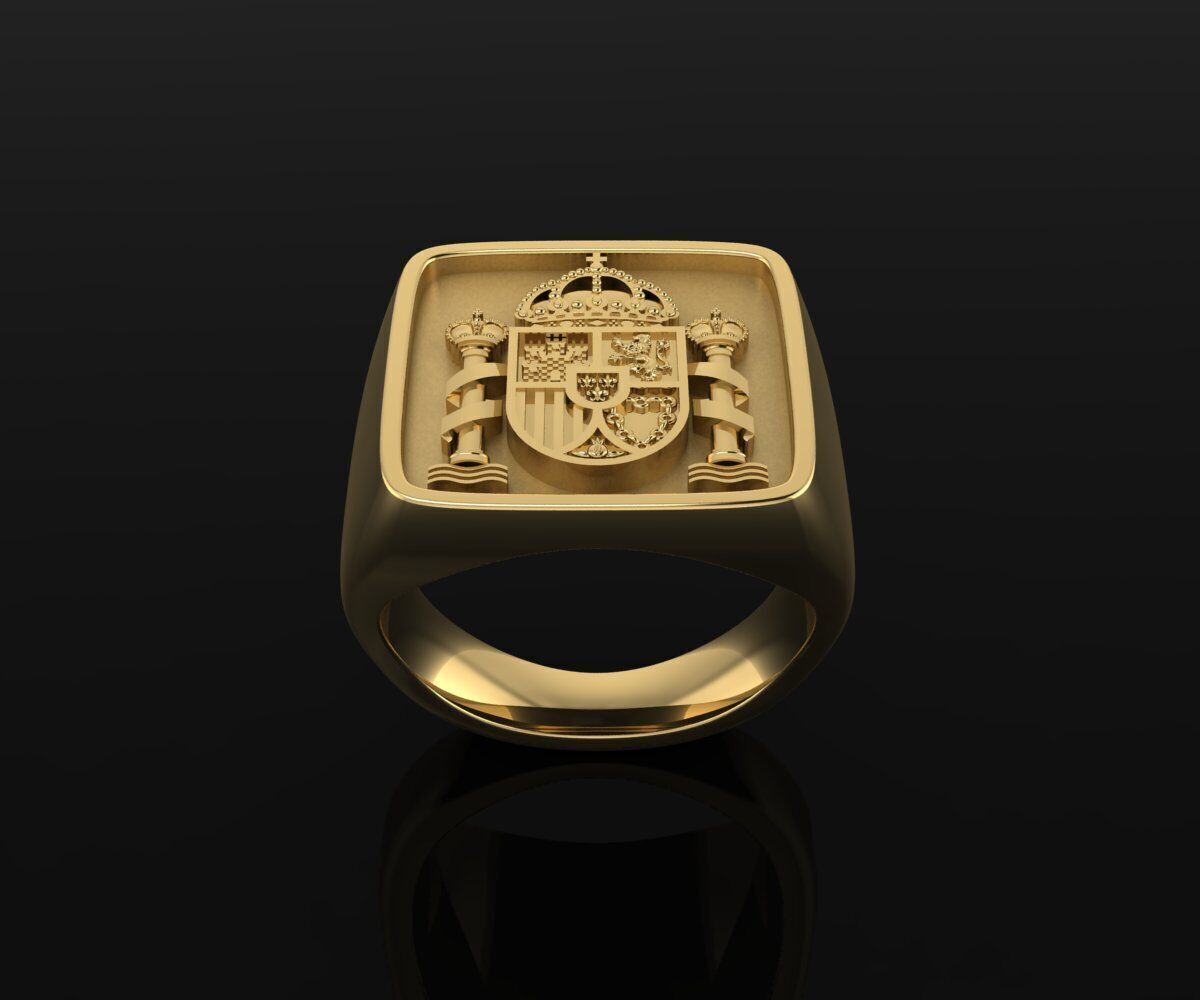 Emblema Real of Spain 3D print model_5