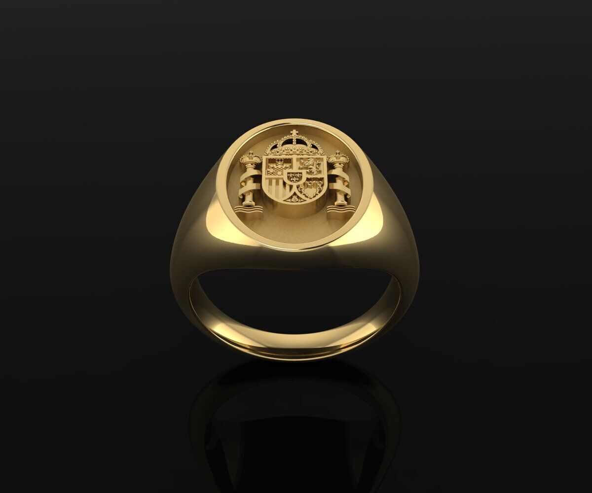 Emblema Real of Spain 3D print model_3