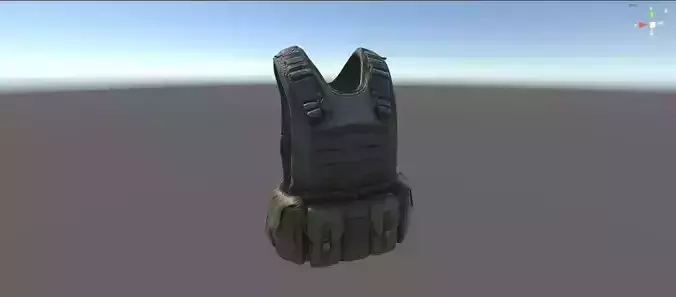 3D  Military Vest Model With Textures Low Poly And High Poly