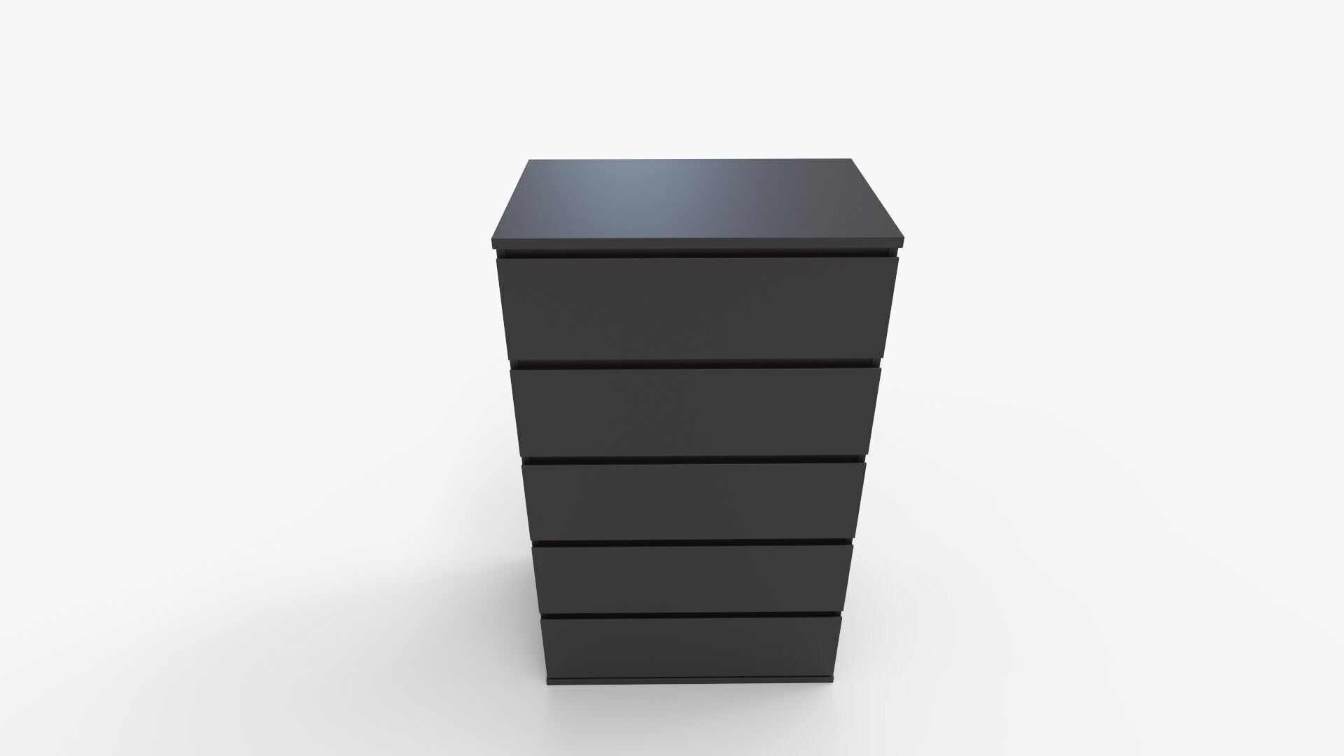 Vida Designs Denver Five Drawer Chest of Drawers Storage 3D model_7