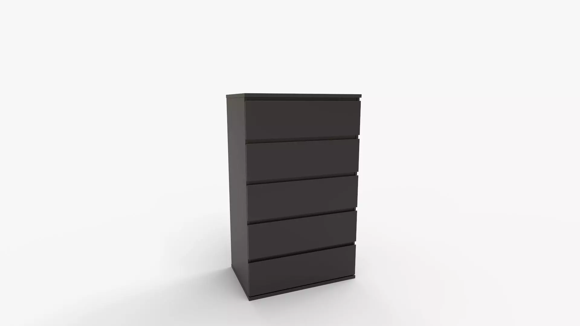 Vida Designs Denver Five Drawer Chest of Drawers Storage 3D model_0