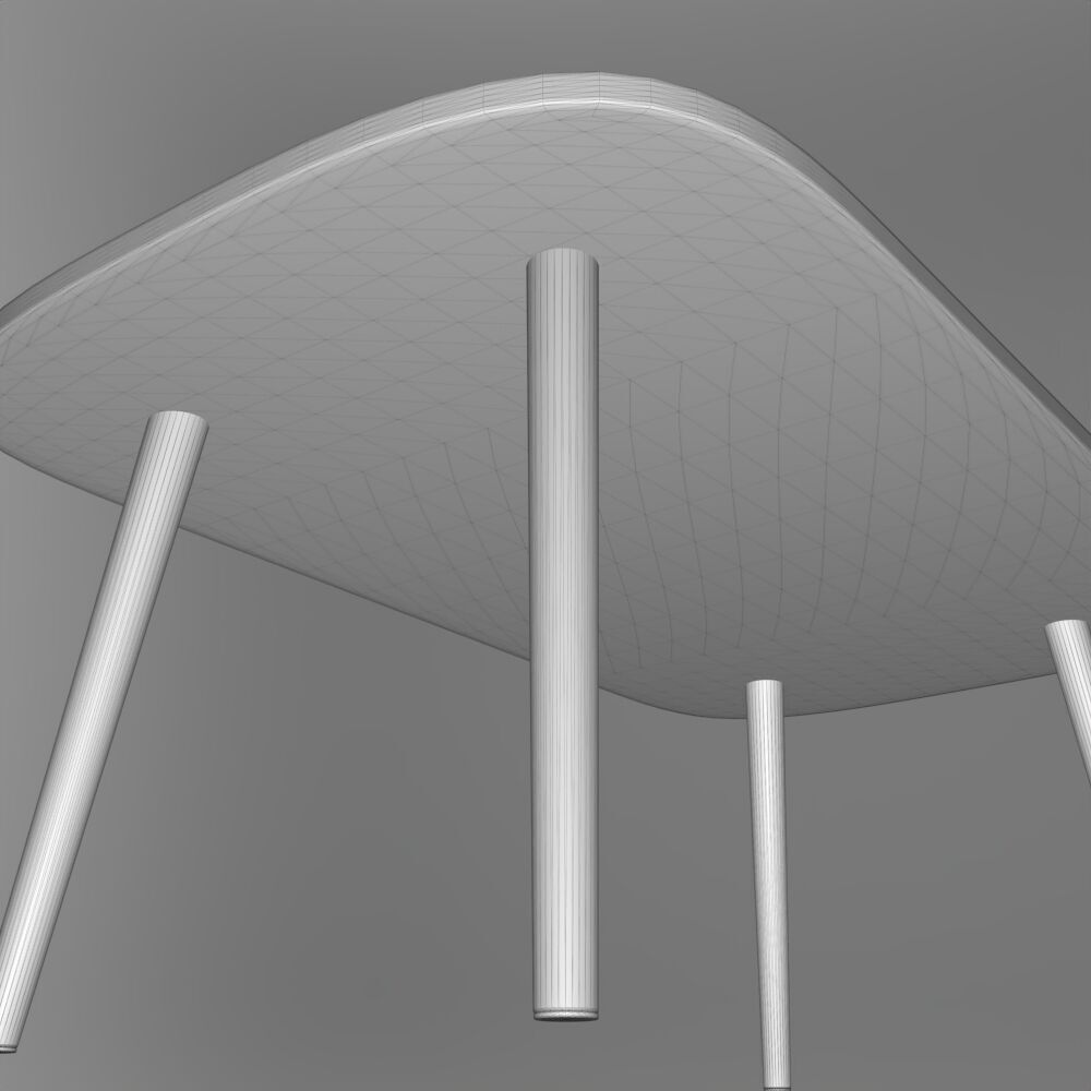 Table079 Low-poly 3D model_3