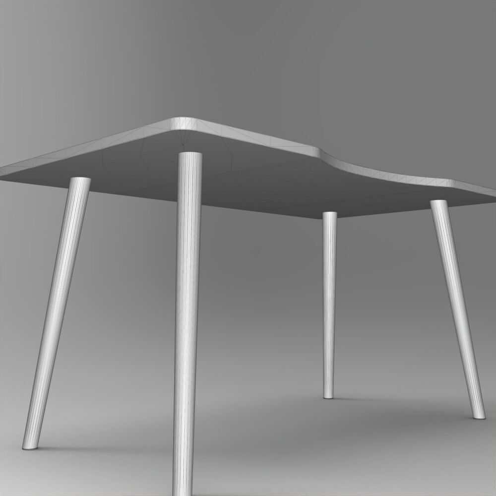 Table078 Low-poly 3D model_4