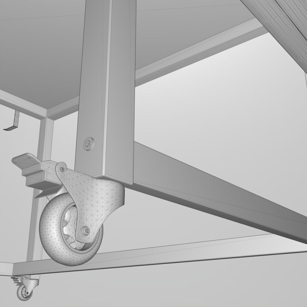 Table076 Low-poly 3D model_7