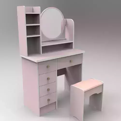 dressing table Low-poly 3D model