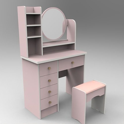 dressing table Low-poly 3D model