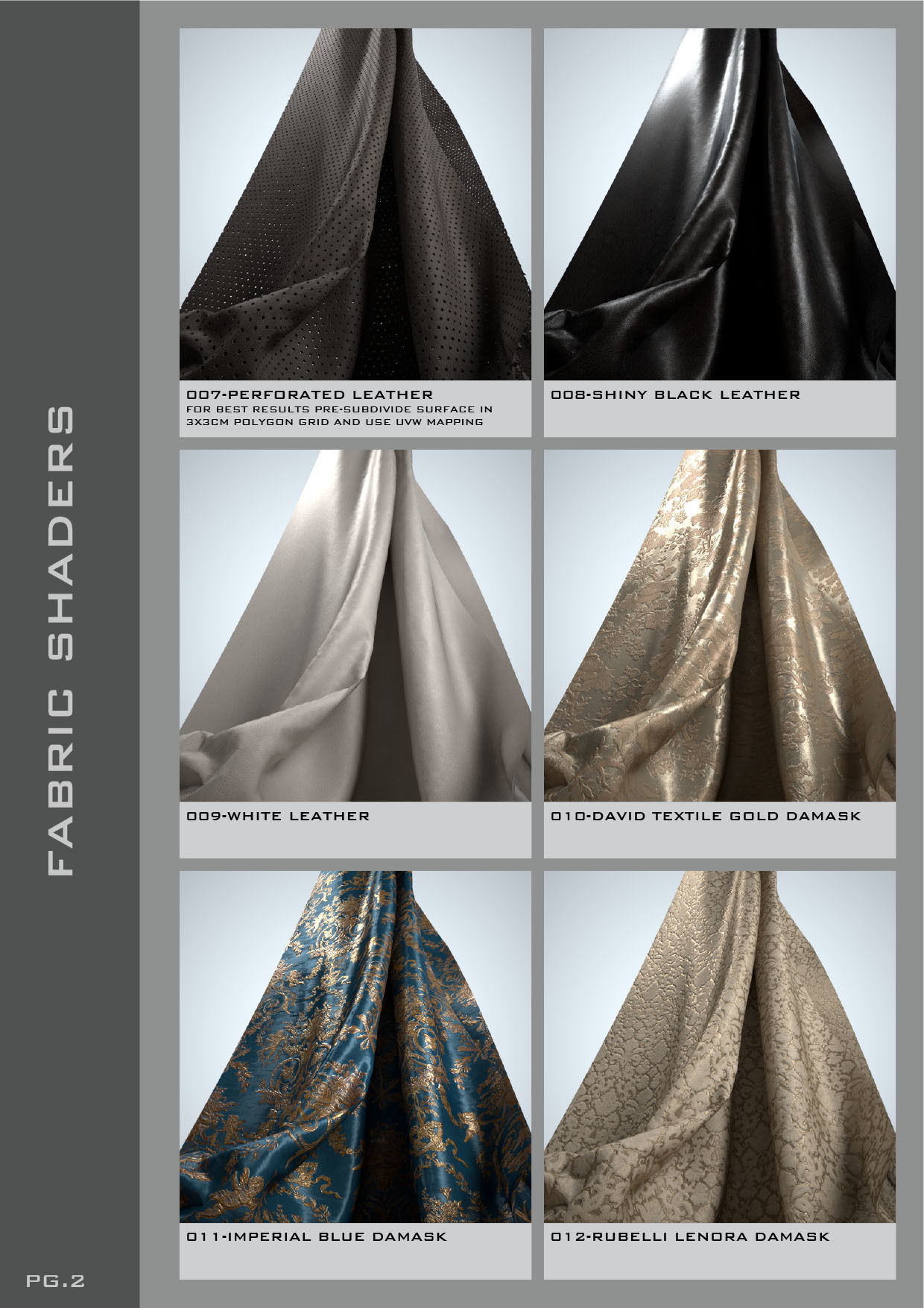 Shaders for VrayforC4D - Bundle 01 Fabric 3D model_3