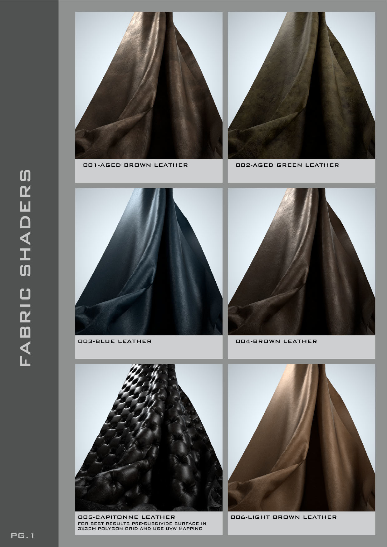 Shaders for VrayforC4D - Bundle 01 Fabric 3D model_2