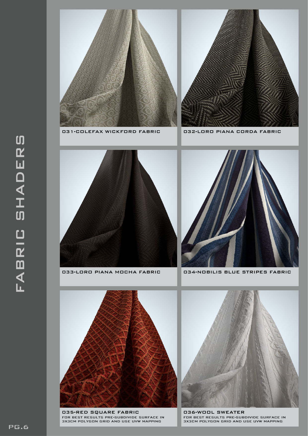 Shaders for VrayforC4D - Bundle 01 Fabric 3D model_7