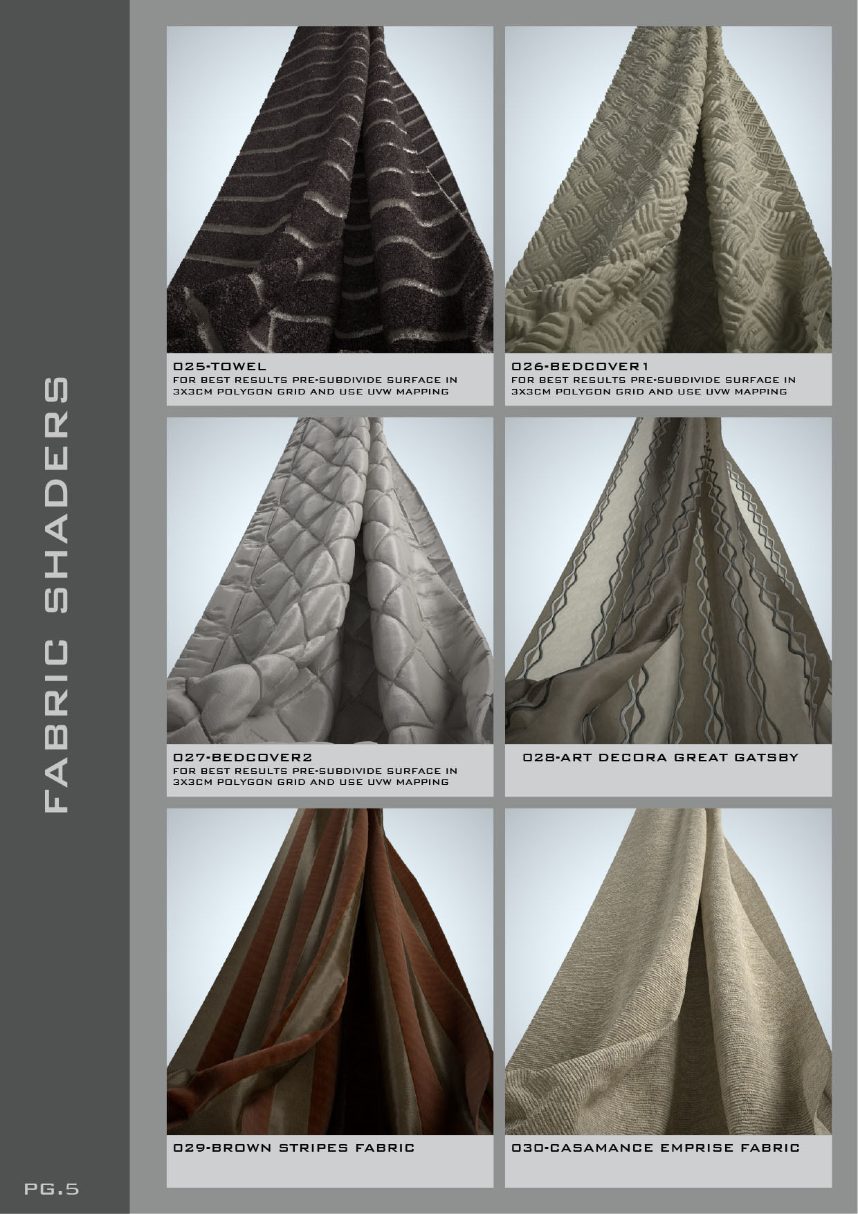 Shaders for VrayforC4D - Bundle 01 Fabric 3D model_6