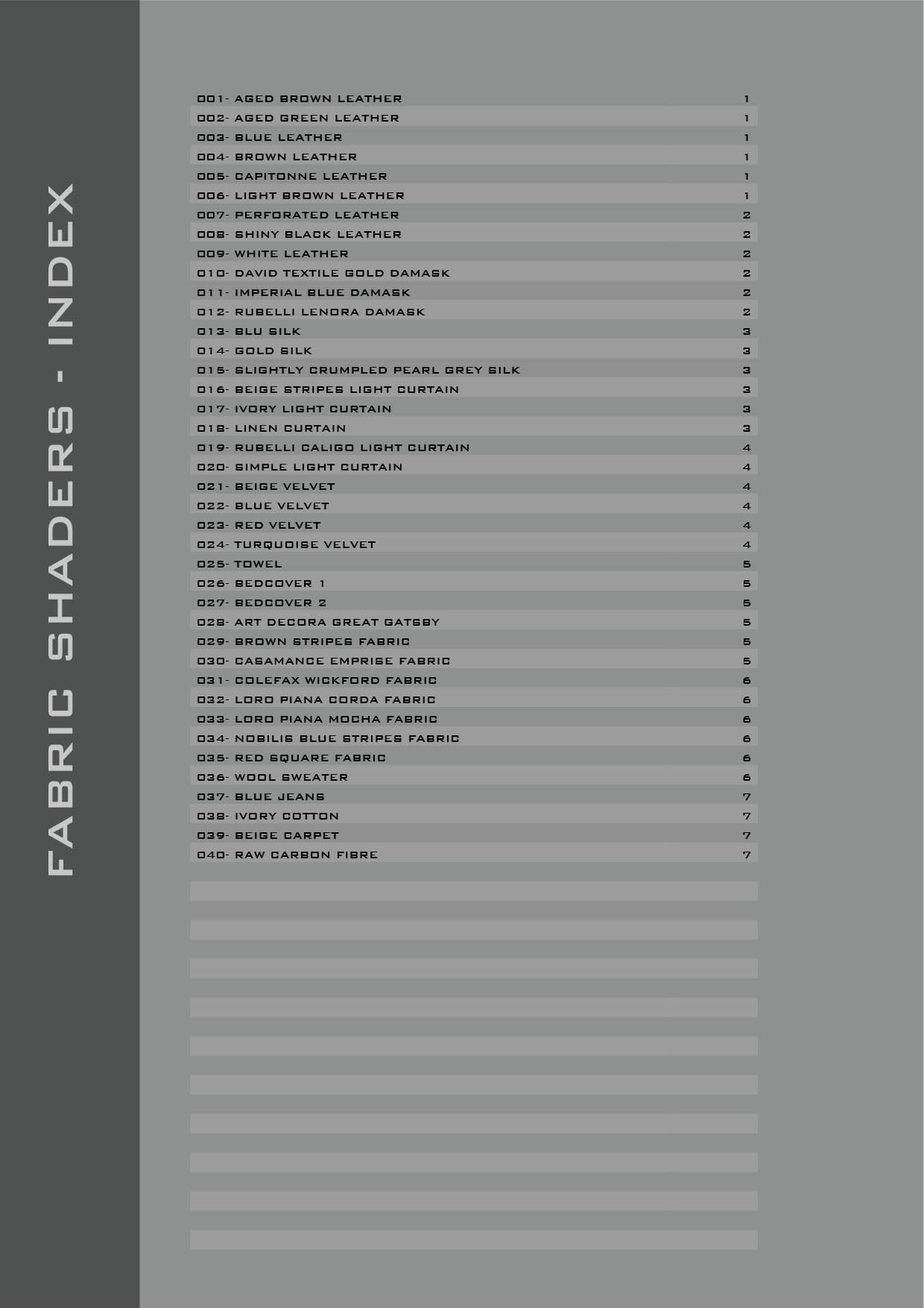 Shaders for VrayforC4D - Bundle 01 Fabric 3D model_1