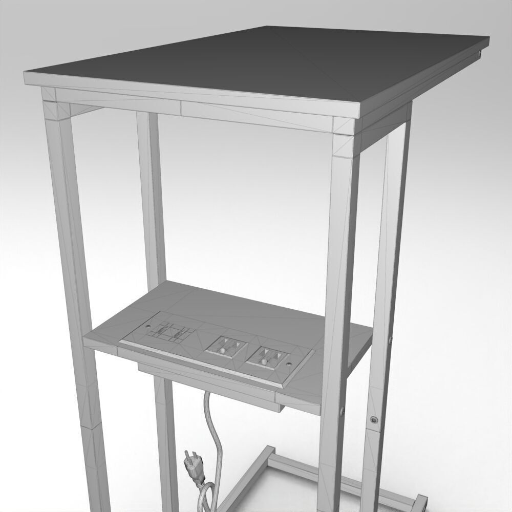 Table060 Low-poly 3D model_7