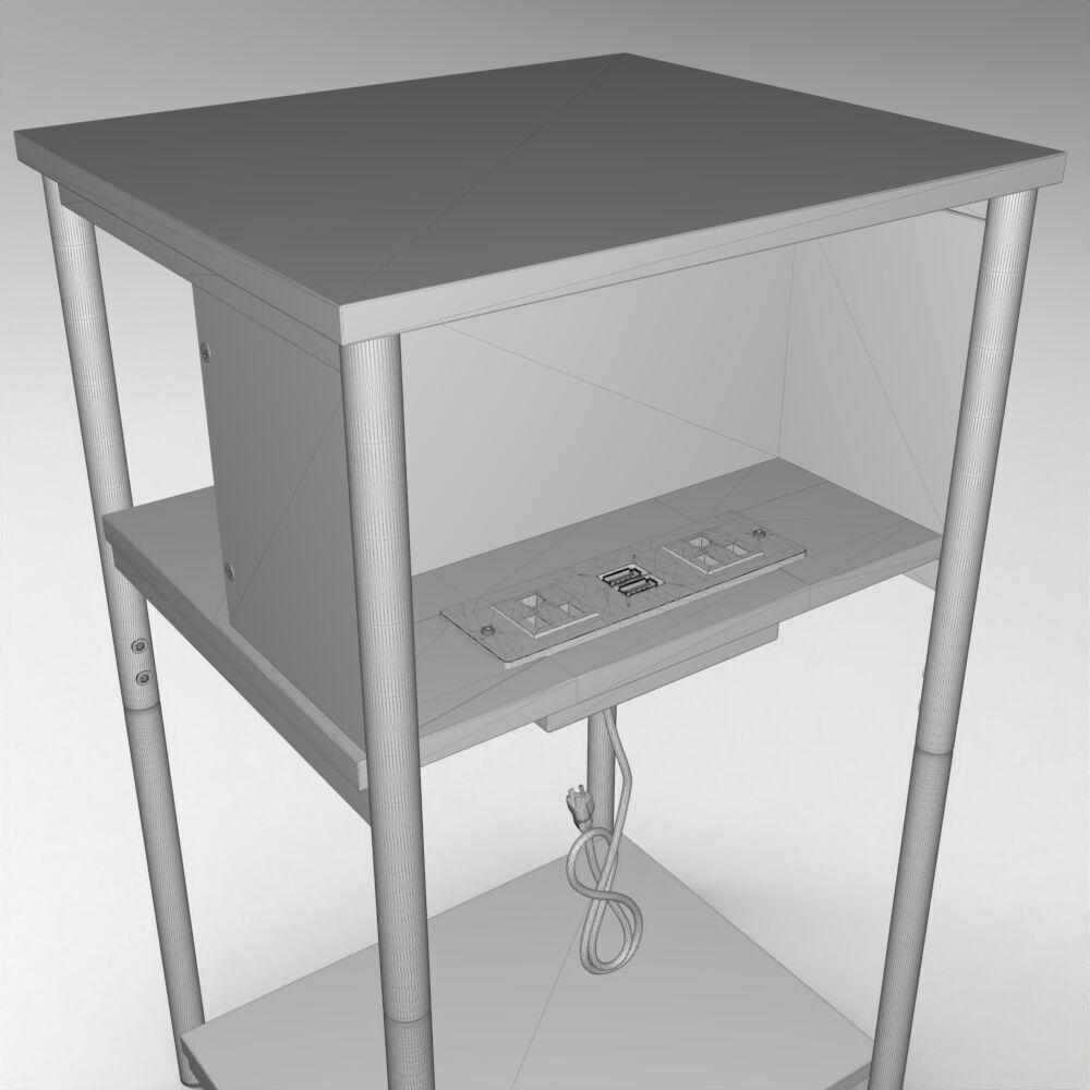Table059 Low-poly 3D model_8