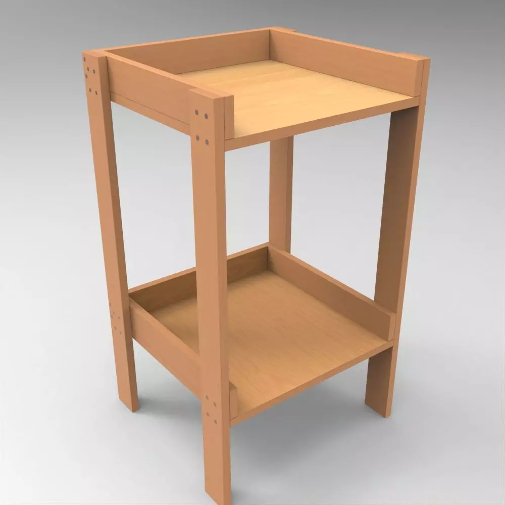 Table057 Low-poly 3D model_0