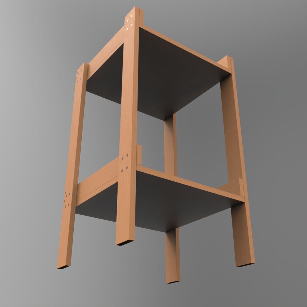 Table057 Low-poly 3D model_7