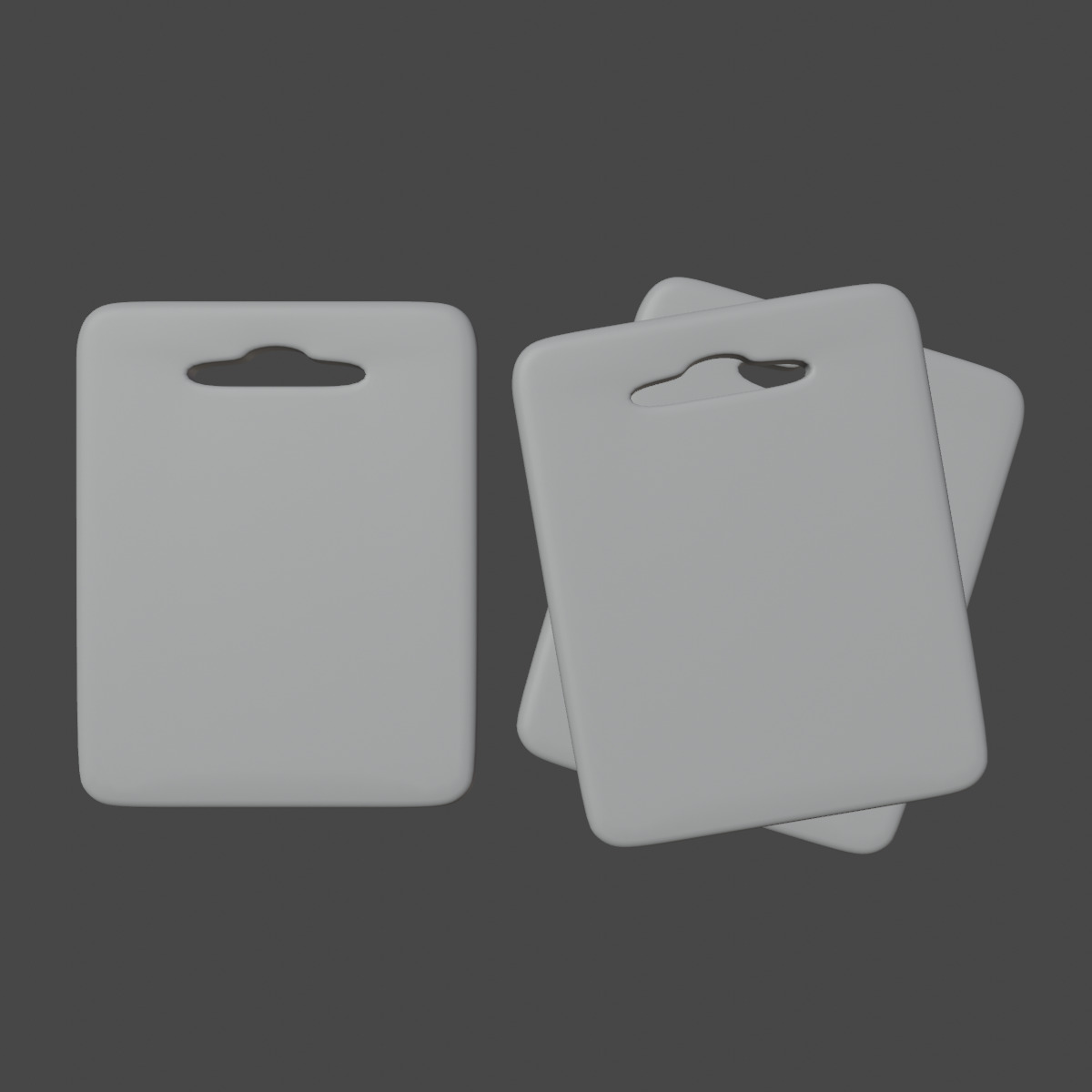 Cutting Board Set B Low-poly 3D model_13
